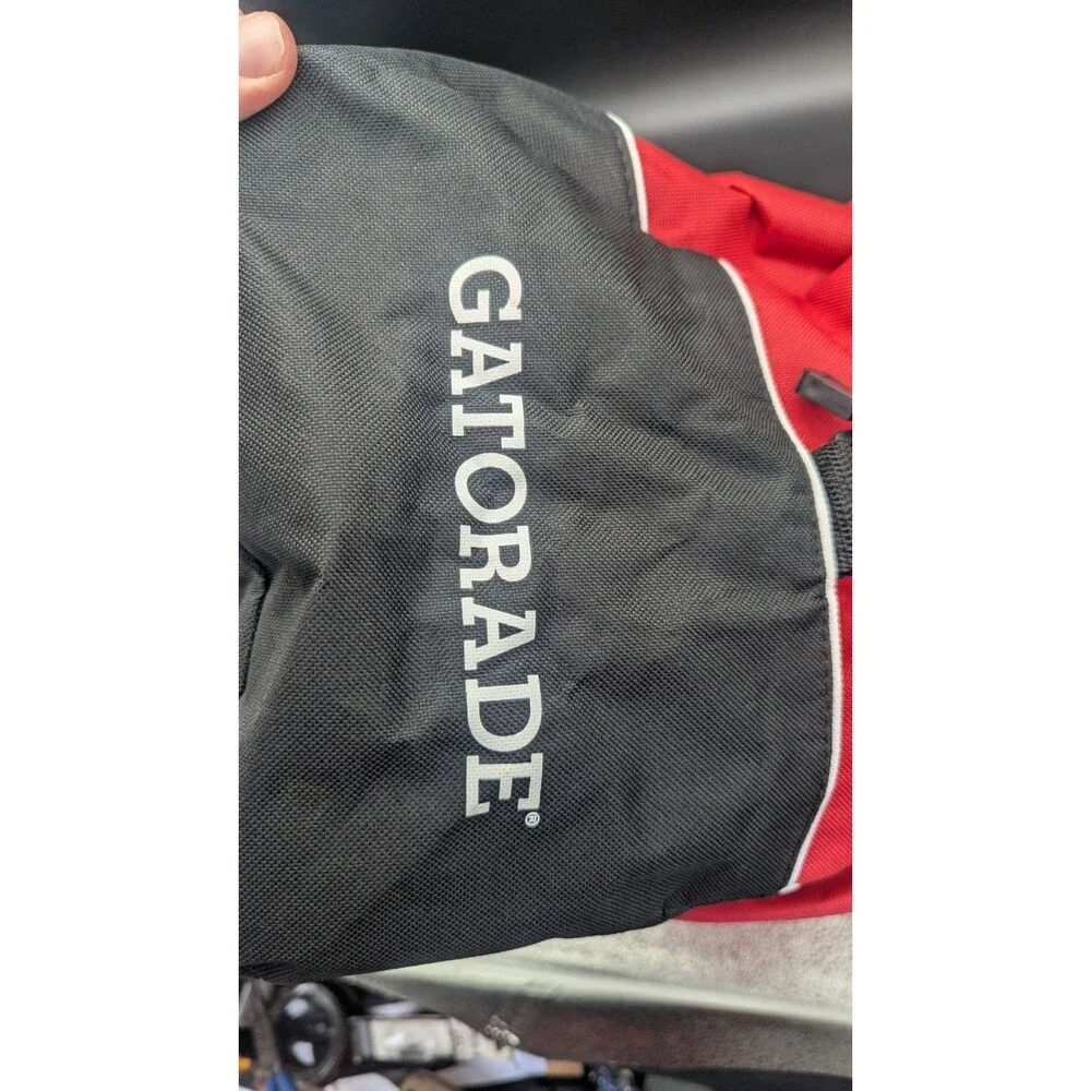 NEW GATORADE SPORTS RED DUFFLE BAG WITH HANDLES AND SHOULDER STRAP